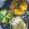Egg Curry+4Roti+Chawal+Papad +Pickle +Salad