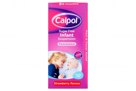 Calpol Sugar Free Infant Suspension Strawberry Flavour Months