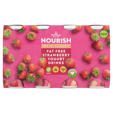 Morrisons Nourish 0 Fat Strawberry Yogurt Drink