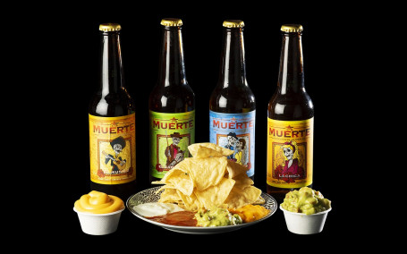 Pack Bi Egrave;Res Mexicaines La Muerte Tortillas Chips De Ma Iuml;S Avec Sauces Au Choix Pour Personnes