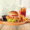  kǎ la jī tuǐ bǎo tào cān Crispy Chicken Drumstick Burger Combo