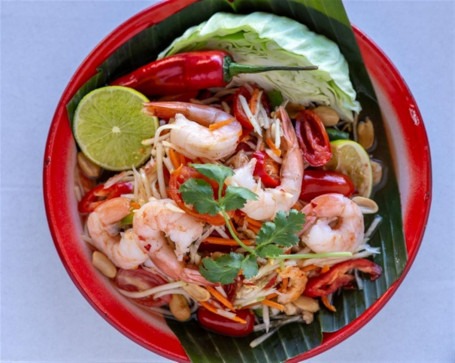 Papaya Salad With King Prawn