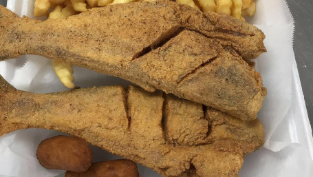 Whole Catfish Dinner 2 Pc