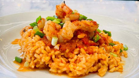 Harissa Épicée Arroz Avec Crevettes Sauvages D'argentine