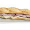 Ham And Swiss Cheese On Baguette