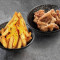 Jīn Huáng Jí Shì Shǔ Tiáo Jí Ròu Zhī Táng Yáng Jī Golden French Fries With Cheese And Chicken Karaage With Meat Sauce