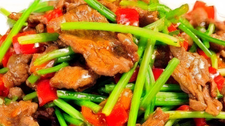 Yě Shān Jiāo Xiǎo Chǎo Huáng Niú Ròu Stir Fried Sliced Beef With Pickled Pepper Celery