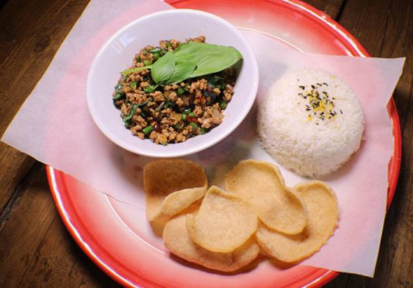 Pad Ga Prao Rice Tài Shì Luō Lè Yè Chǎo Ròu Suì Fàn