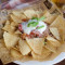 Yù Mǐ Bǐng Zuǒ Suān Nǎi Shā Shā Suì Niú Ròu Nachos With Yogurt And Salsa Ground Beef