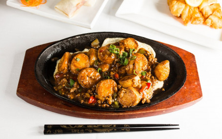 Sizzling Egg Tofu With (Minced Pork)
