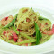 Luó Lēi Zhī Xiān Xiā Lú Sǔn Shǒu Gōng Biǎn Píng Miàn Shrimp And Asparagus Tagliolini Pasta With Basil Pesto Sauce