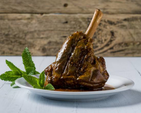 Slow Cooked Lamb Shank In A Mint Gravy