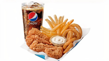 Chicken Strips And Fry-Rings Basket Combo