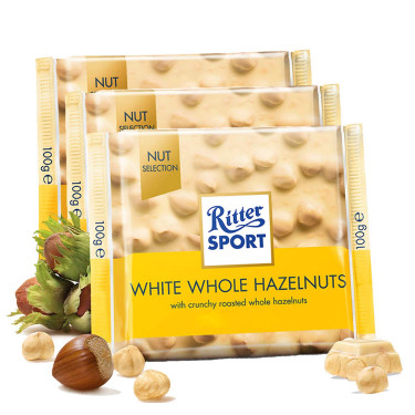 Ritter Sport White Whole Hazelnuts Gms)