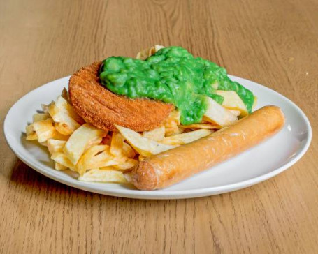 Fish Cake Sausage Chips And Any Sauce