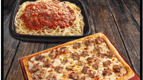 Large 1-Topping Pizza Spaghetti Meal