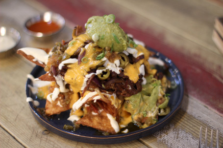 Loaded Nachos With Pulled Beef