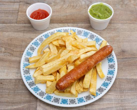 Jumbo Sausage and Chips Special