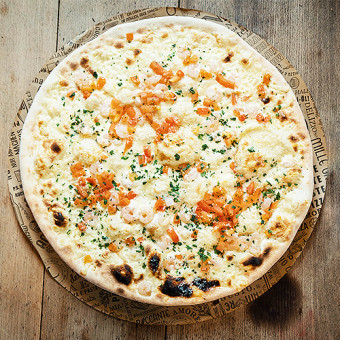 Pizza Crevettes (Blanche)