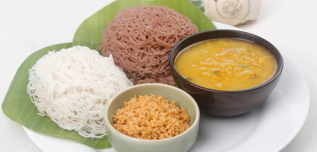 White String Hoppers With Pol Sambol And Dhaal Curry (20 Nos)