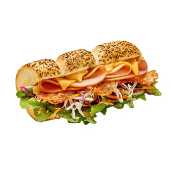 Budget Menu Sandwich Dinde, Jambon Bacon Fondant