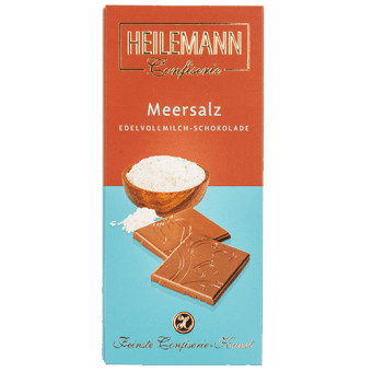 Heilemann Barre De Chocolat Ultra-Mince Au Sel De Mer, Lait Entier