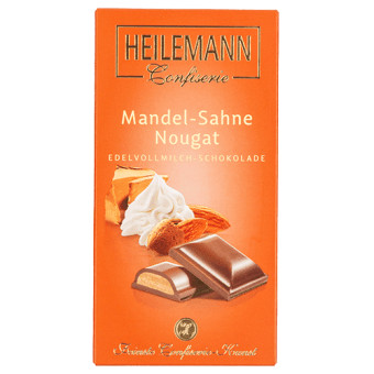 Tablette Chocolat Heilemann Crème D'amande Nougat Lait Entier
