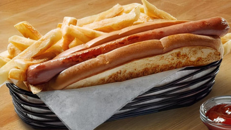 Hot Dog W/Fries Basket