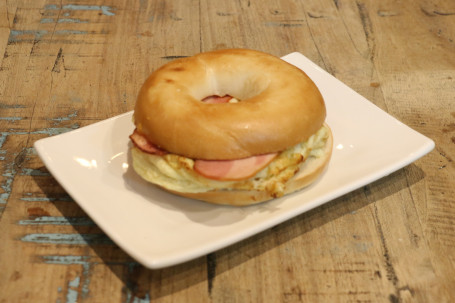 Egg, Cheese Turkey Rasher Bagel