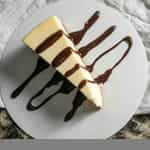 Cheesecake with Chocolate Sauce