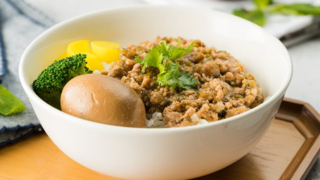 R01 Taiwanese Minced Pork Rice With Egg Tái Shì Zhāo Pái Ròu Zào Fàn Fù Lǔ Dàn