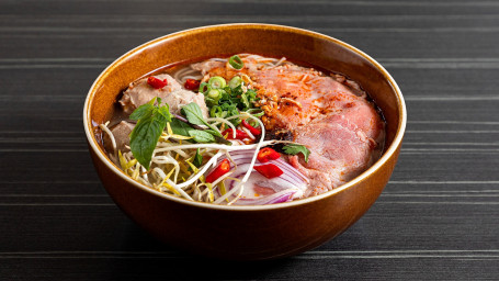 Rare Beef Spicy Rice Vermicelli Noodle Soup