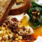 Spinach, Corn Egg Plate