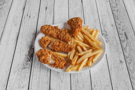 5 Crispy Chicken Strippers With Fries