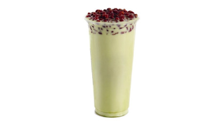 Matcha Latte W Red Bean Mǒ Chá Hóng Dòu Nǎi Chá