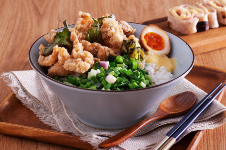 Jiāng Cōng Yán Sū Jī Fàn Popcorn Chicken W/ Scallion Ginger Rice