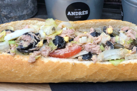 Tuna Salad Nicoise Baguette With French Dressing