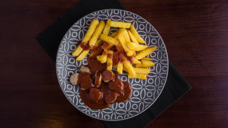 German Currywurst With Chips