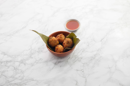 Vegan Sweetcorn Fritter Balls With Sweet Chilli Sauce