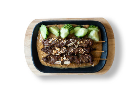 Satay Skewers Beef X 3 Shā Diē Niú Ròu Chuàn Shāo