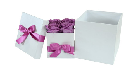 Preserved Roses Lilac Gift Box