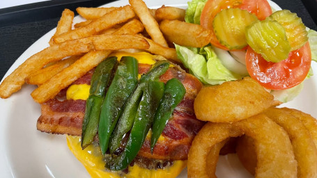 Low Carb Bbq Jalapeño Bacon Cheese Burger