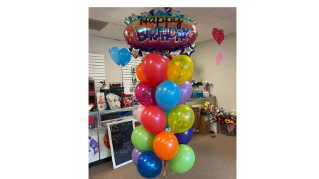 Super Deluxe Happy Birthday Balloon Bouquet