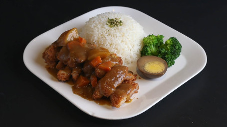 En24. Japanese Style Curry Chicken Cutlet On Rice Rì Shì Kā Lí Jī Bā Fàn