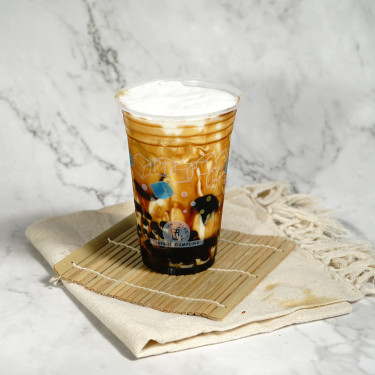 Hēi Táng Zhēn Zhū Xiān Cǎo Xiān Nǎi Brown Sugar Milk With Bubbles Grass Jelly