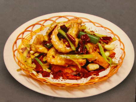 Fragrant Hot Shell On King Prawns With Dry Chilli Shǔ Fēng Xiāng Là Xiā (Shell On)