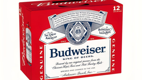 Budweiser, Paquet De 12 Canettes De 12 Oz
