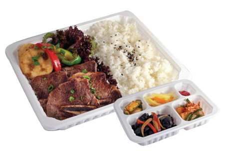 Kǎo L. A. Niú Lē Gǔ Pèi Fàn Grilled L. A. Galbi With Rice