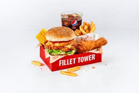 Filet Tower Box Meal Avec 1 Pc De Poulet