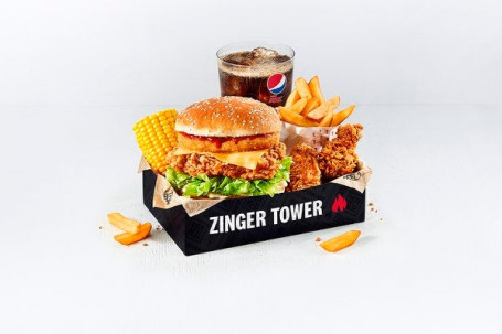 Zinger Tower Box Repas Avec 2 Hot Wings